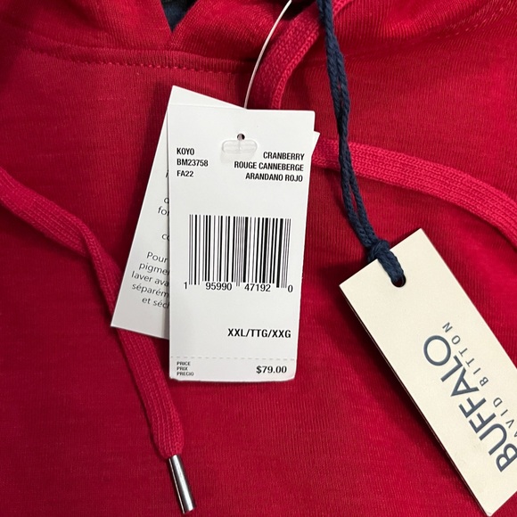 NWT - Buffalo David Bitton Men’s Long Sleeve Hoodie - Size XXL - Picture 6 of 6